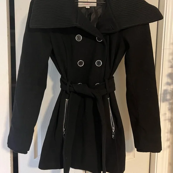 GUESS Women Double Breasted Peacoat with Pockets XS - Picture 2 of 4